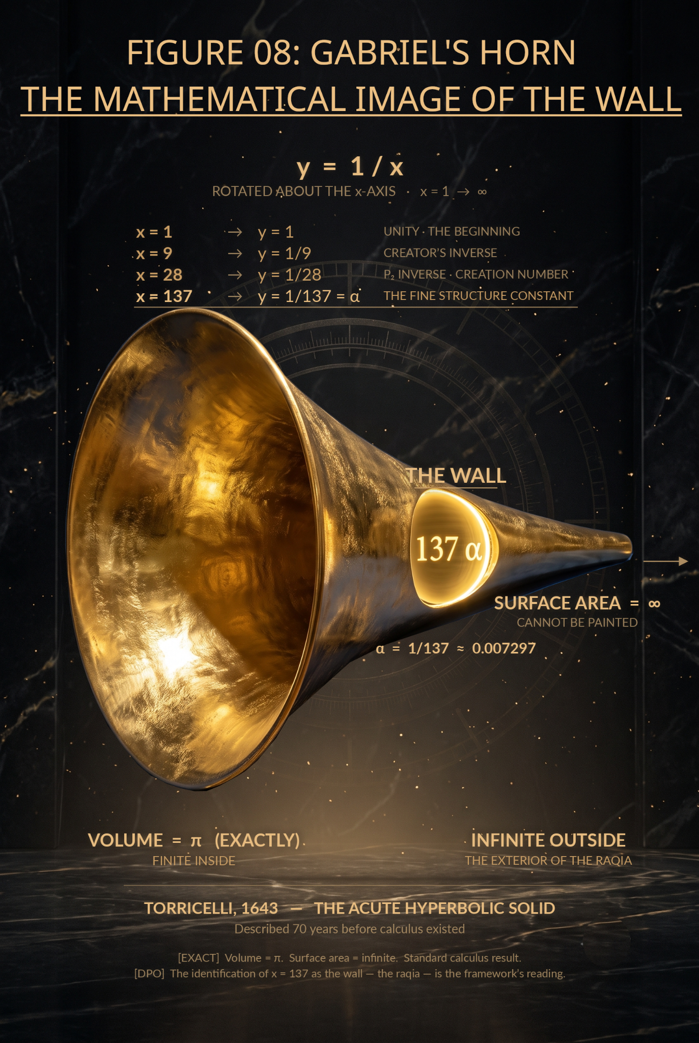 Figure 08 — Gabriel's Horn, the mathematical image of the wall